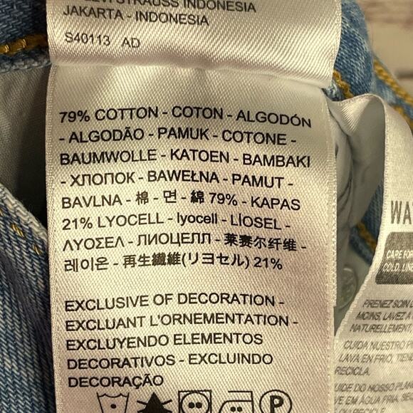 NWT Levi’s Math Club Flare High Rise Crop Jeans Denim in Light Wash Size 30 - Picture 10 of 11